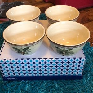 Set of 4 Home Trends Palm Tree Cereal Bowls